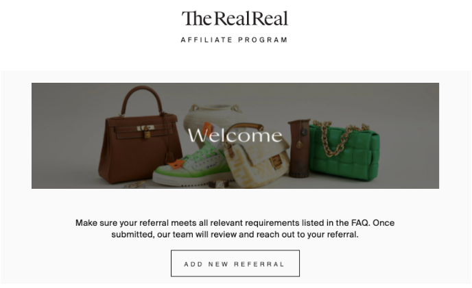 Best Luxury Affiliate Program TheRealReal