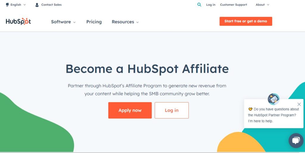 Best SaaS Affiliate Programs HubSpot